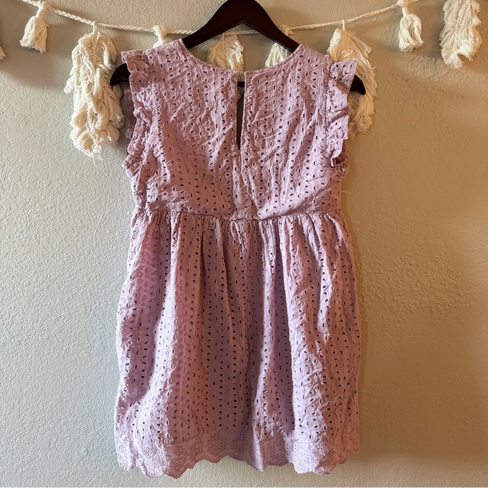 Mustard Seed Lavender Eyelet Lace Babydoll Romper - Picture 3 of 7